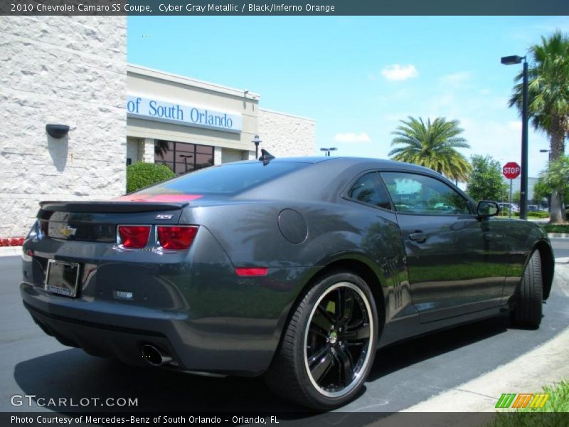 Cyber Gray Metallic / Black/Inferno Orange 2010 Chevrolet Camaro SS Coupe