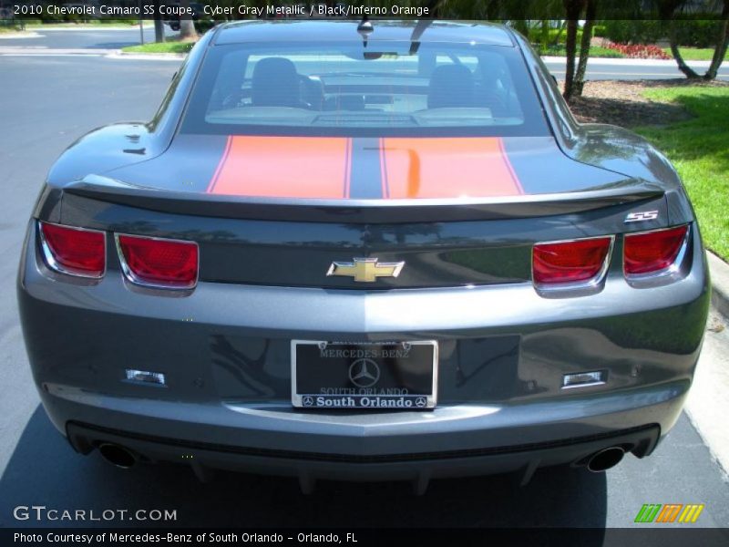 Cyber Gray Metallic / Black/Inferno Orange 2010 Chevrolet Camaro SS Coupe