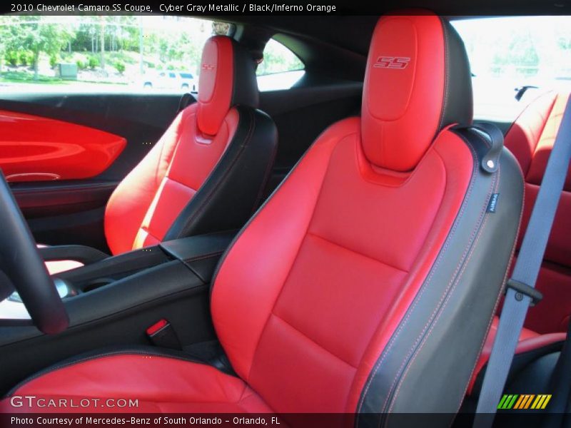  2010 Camaro SS Coupe Black/Inferno Orange Interior