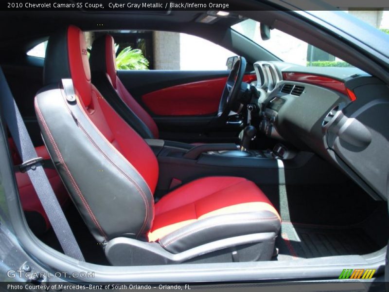  2010 Camaro SS Coupe Black/Inferno Orange Interior