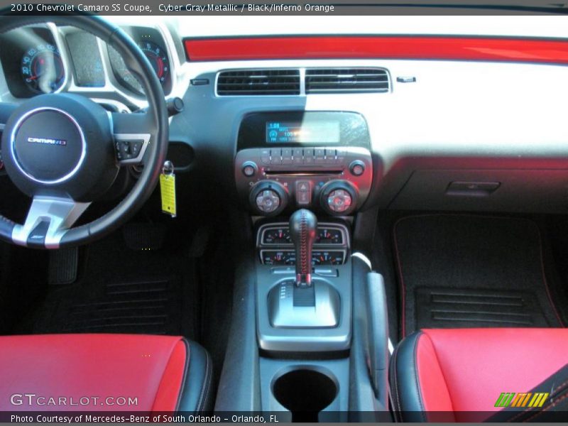 Cyber Gray Metallic / Black/Inferno Orange 2010 Chevrolet Camaro SS Coupe