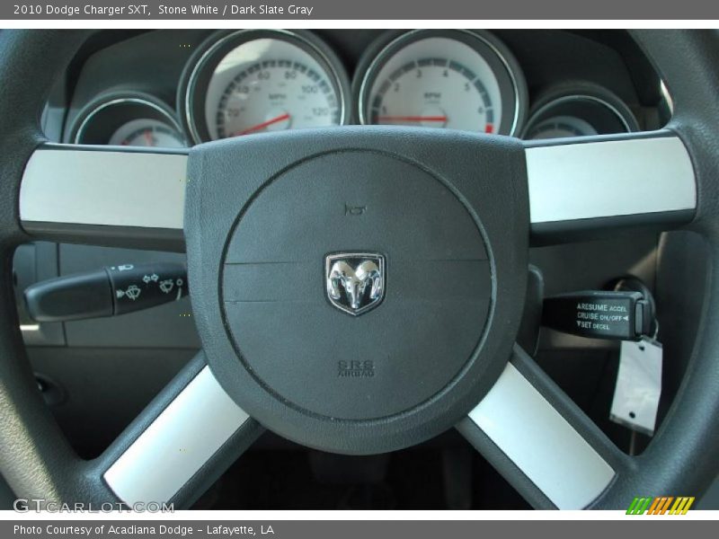 Stone White / Dark Slate Gray 2010 Dodge Charger SXT