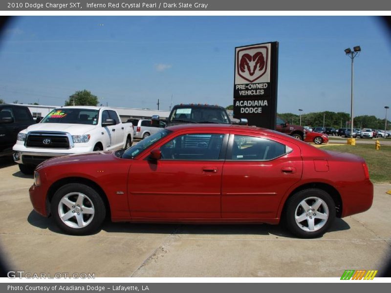 Inferno Red Crystal Pearl / Dark Slate Gray 2010 Dodge Charger SXT