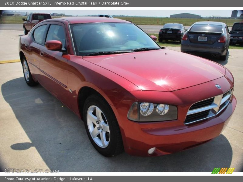 Inferno Red Crystal Pearl / Dark Slate Gray 2010 Dodge Charger SXT