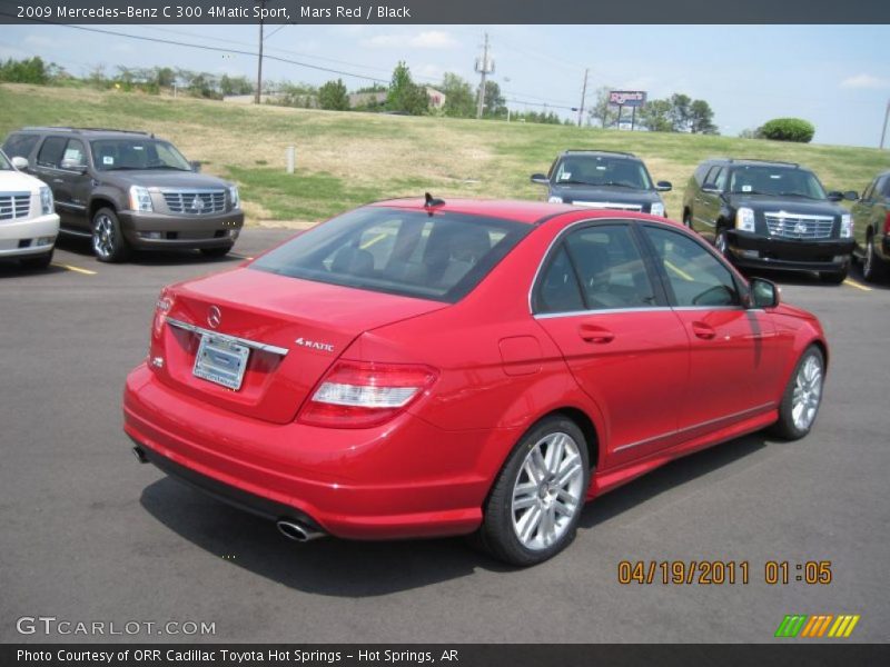 Mars Red / Black 2009 Mercedes-Benz C 300 4Matic Sport