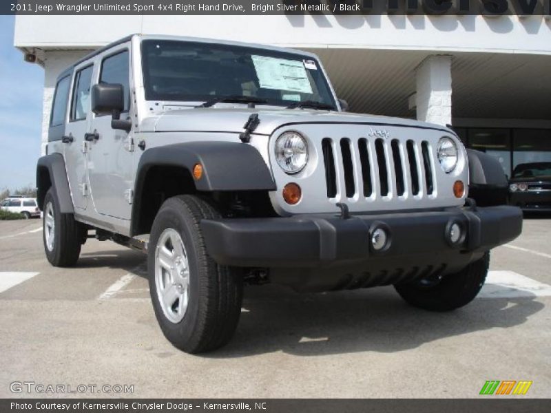 Bright Silver Metallic / Black 2011 Jeep Wrangler Unlimited Sport 4x4 Right Hand Drive