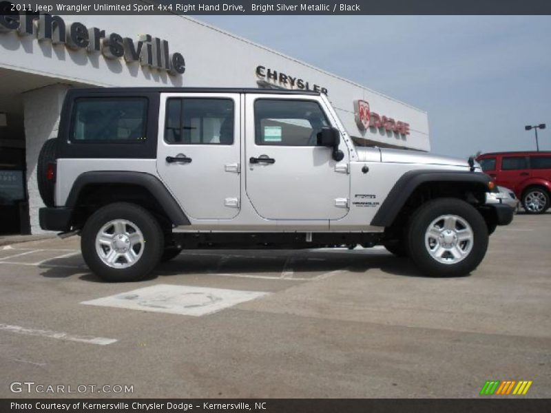 Bright Silver Metallic / Black 2011 Jeep Wrangler Unlimited Sport 4x4 Right Hand Drive