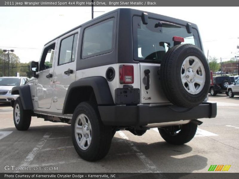 Bright Silver Metallic / Black 2011 Jeep Wrangler Unlimited Sport 4x4 Right Hand Drive