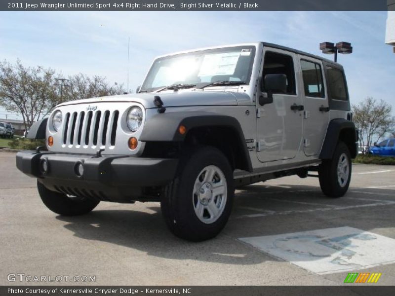 Bright Silver Metallic / Black 2011 Jeep Wrangler Unlimited Sport 4x4 Right Hand Drive