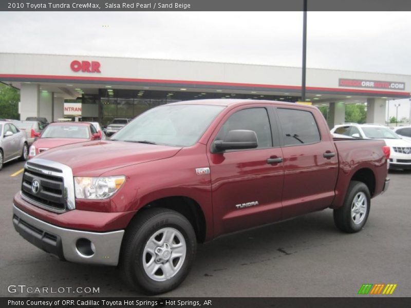 Salsa Red Pearl / Sand Beige 2010 Toyota Tundra CrewMax