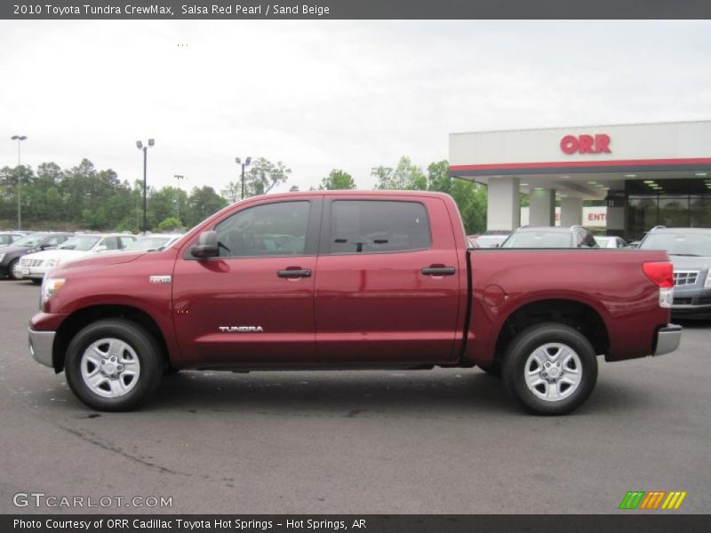 Salsa Red Pearl / Sand Beige 2010 Toyota Tundra CrewMax