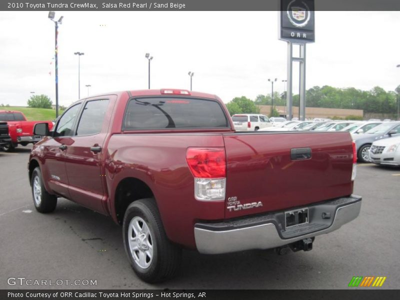 Salsa Red Pearl / Sand Beige 2010 Toyota Tundra CrewMax