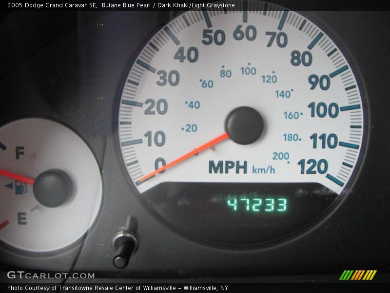 Butane Blue Pearl / Dark Khaki/Light Graystone 2005 Dodge Grand Caravan SE