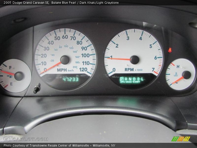 Butane Blue Pearl / Dark Khaki/Light Graystone 2005 Dodge Grand Caravan SE