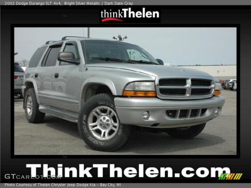 Bright Silver Metallic / Dark Slate Gray 2002 Dodge Durango SLT 4x4