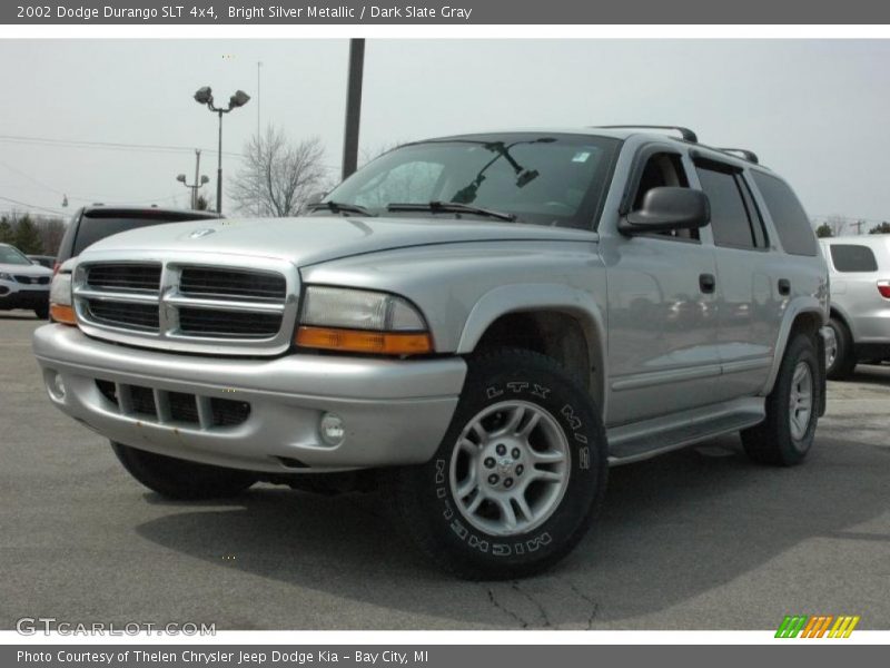 Bright Silver Metallic / Dark Slate Gray 2002 Dodge Durango SLT 4x4