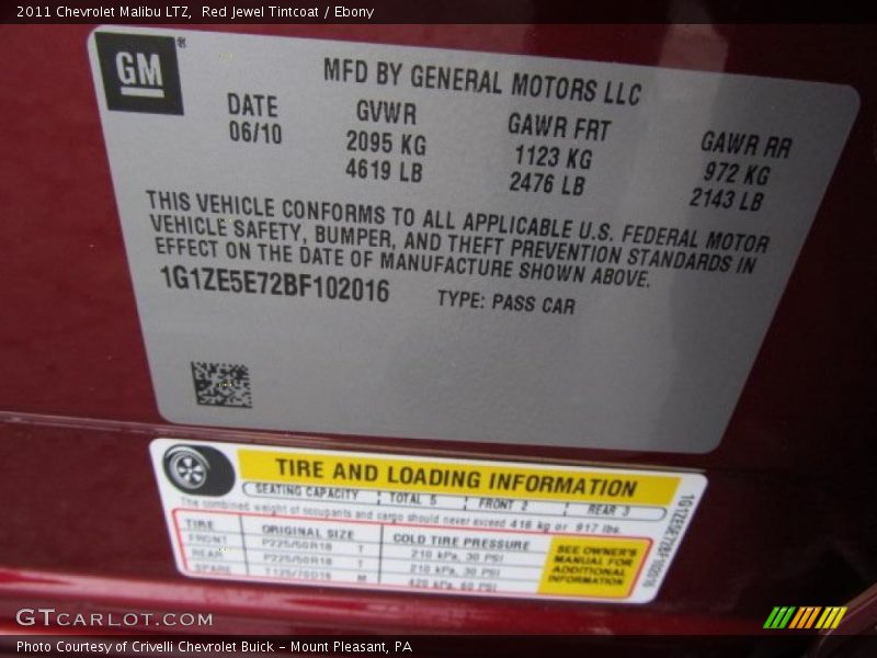 Red Jewel Tintcoat / Ebony 2011 Chevrolet Malibu LTZ