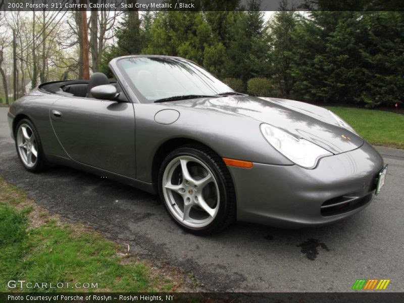 Seal Grey Metallic / Black 2002 Porsche 911 Carrera Cabriolet