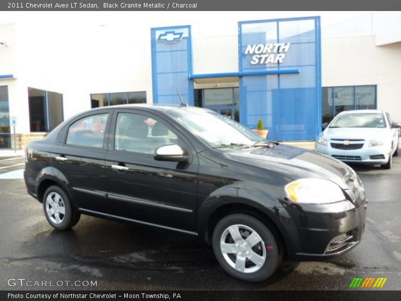 Black Granite Metallic / Charcoal 2011 Chevrolet Aveo LT Sedan