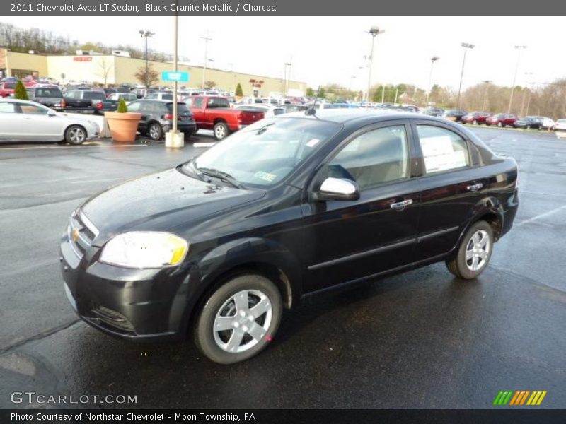 Black Granite Metallic / Charcoal 2011 Chevrolet Aveo LT Sedan