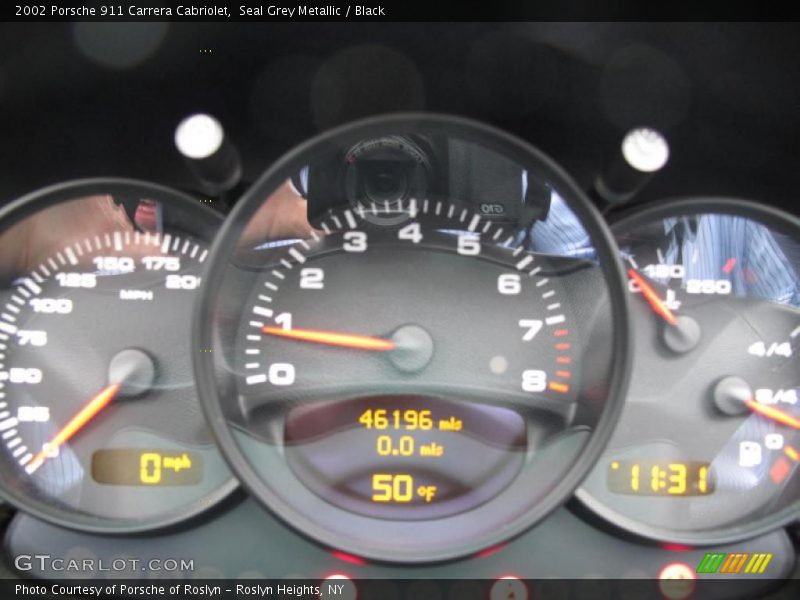 Seal Grey Metallic / Black 2002 Porsche 911 Carrera Cabriolet