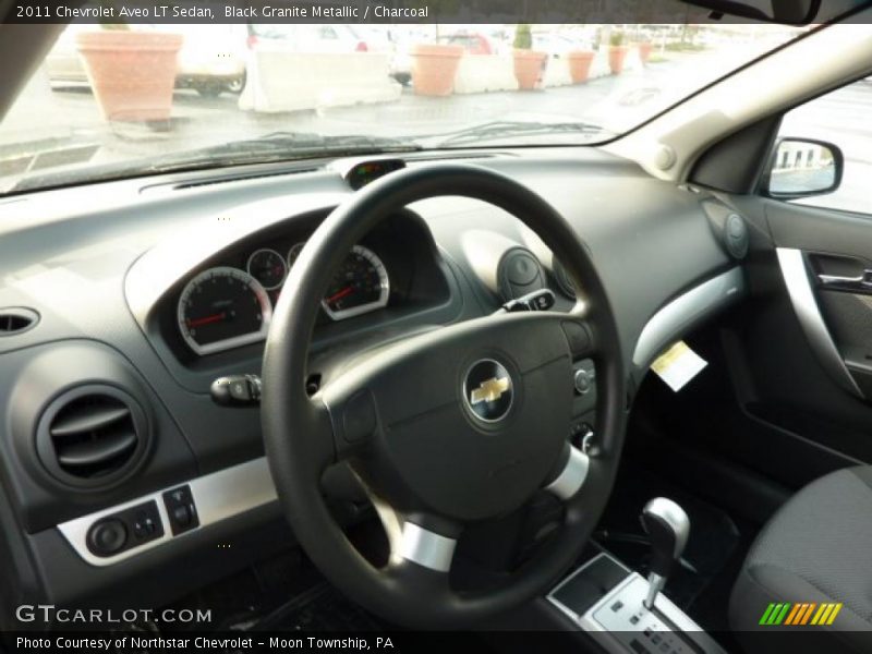 Black Granite Metallic / Charcoal 2011 Chevrolet Aveo LT Sedan