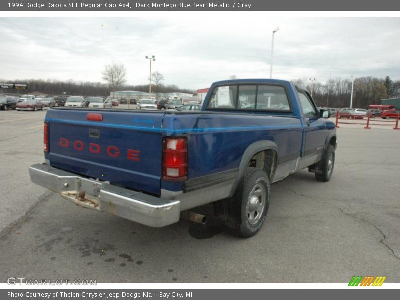Dark Montego Blue Pearl Metallic / Gray 1994 Dodge Dakota SLT Regular Cab 4x4