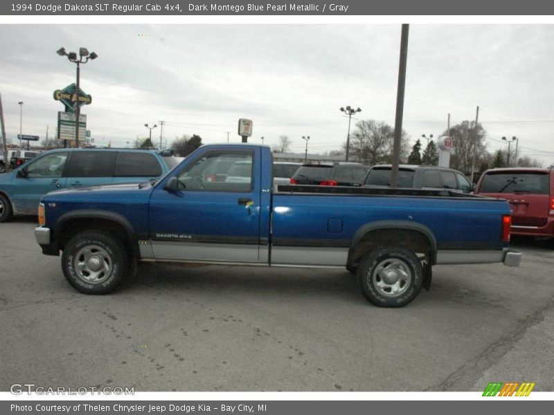 Dark Montego Blue Pearl Metallic / Gray 1994 Dodge Dakota SLT Regular Cab 4x4
