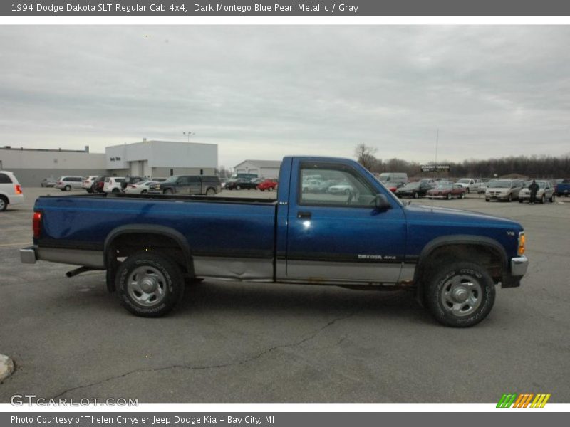 Dark Montego Blue Pearl Metallic / Gray 1994 Dodge Dakota SLT Regular Cab 4x4