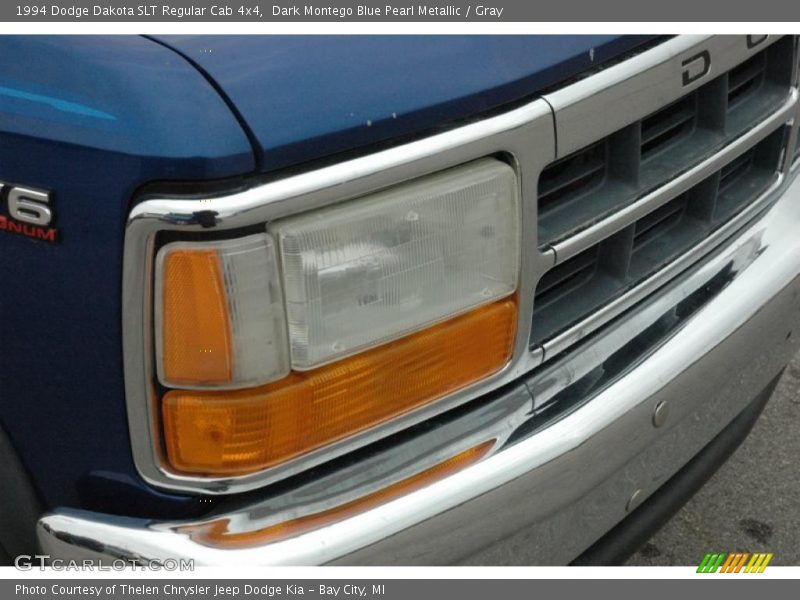 Dark Montego Blue Pearl Metallic / Gray 1994 Dodge Dakota SLT Regular Cab 4x4
