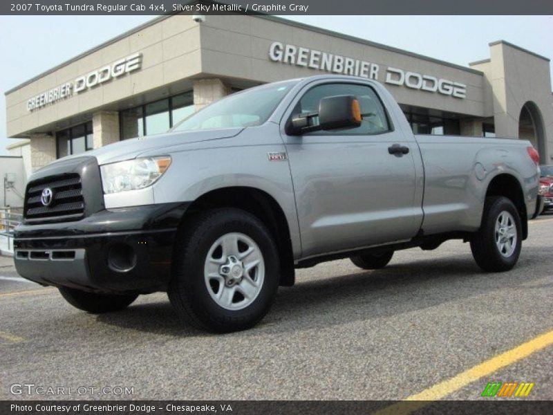 Silver Sky Metallic / Graphite Gray 2007 Toyota Tundra Regular Cab 4x4