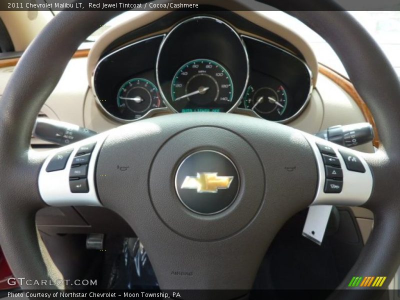 Red Jewel Tintcoat / Cocoa/Cashmere 2011 Chevrolet Malibu LT
