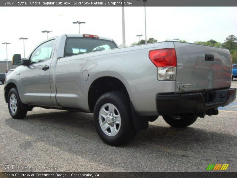 Silver Sky Metallic / Graphite Gray 2007 Toyota Tundra Regular Cab 4x4