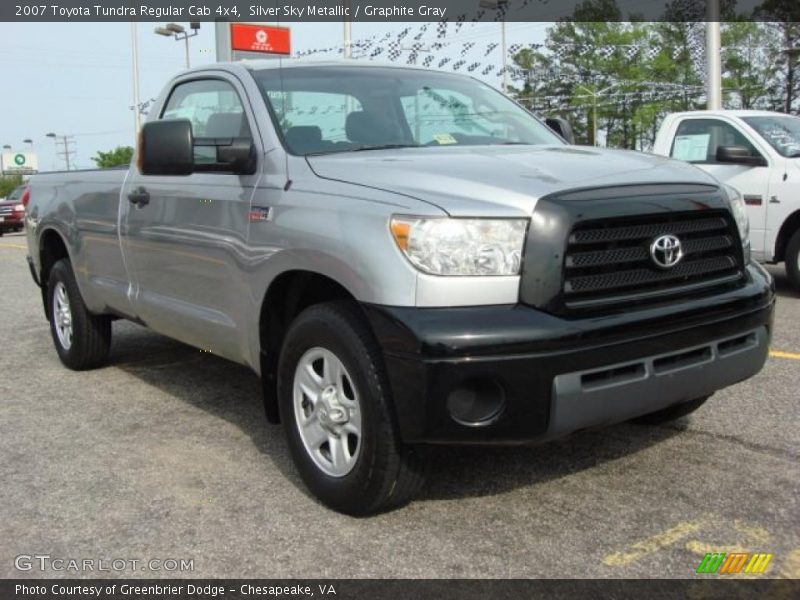 Silver Sky Metallic / Graphite Gray 2007 Toyota Tundra Regular Cab 4x4