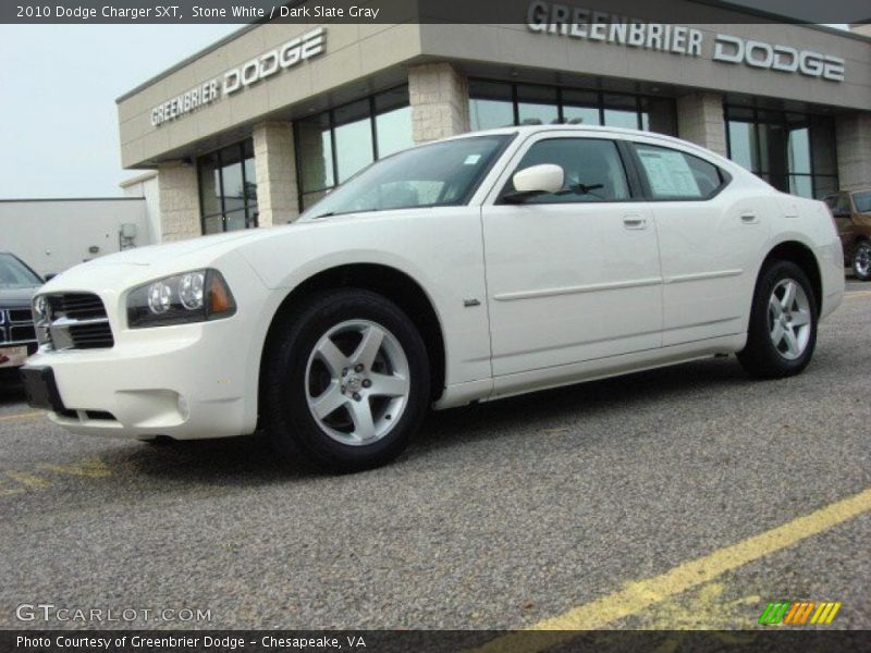 Stone White / Dark Slate Gray 2010 Dodge Charger SXT