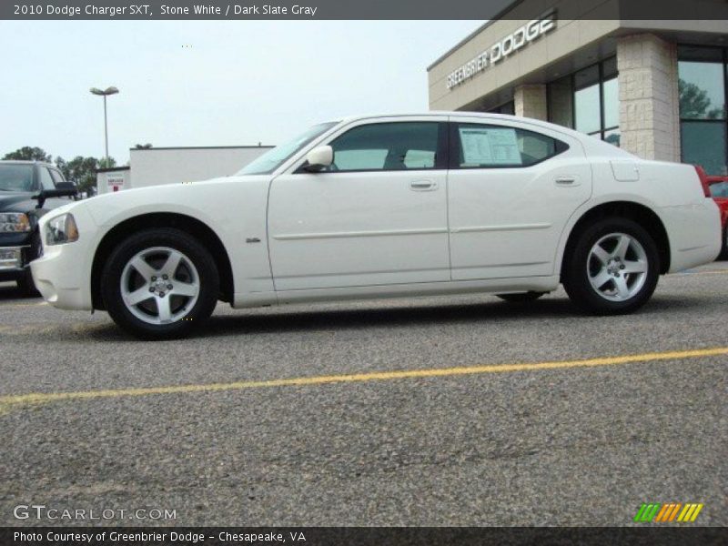 Stone White / Dark Slate Gray 2010 Dodge Charger SXT