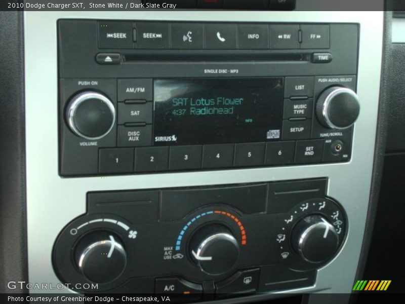 Stone White / Dark Slate Gray 2010 Dodge Charger SXT