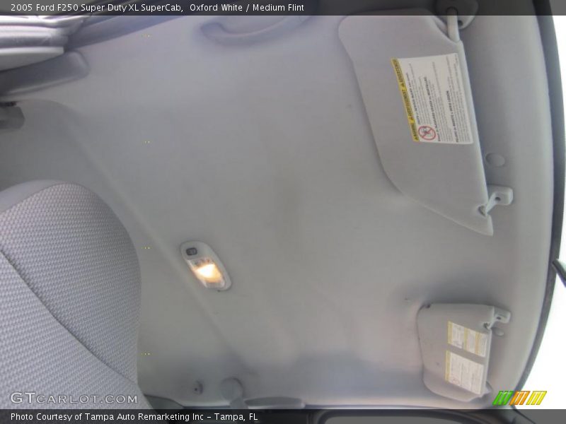 Oxford White / Medium Flint 2005 Ford F250 Super Duty XL SuperCab