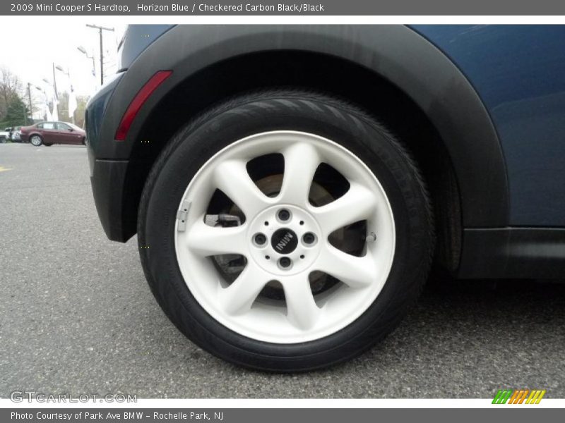 Horizon Blue / Checkered Carbon Black/Black 2009 Mini Cooper S Hardtop