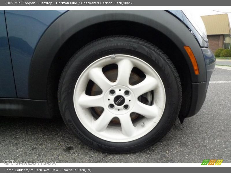 Horizon Blue / Checkered Carbon Black/Black 2009 Mini Cooper S Hardtop
