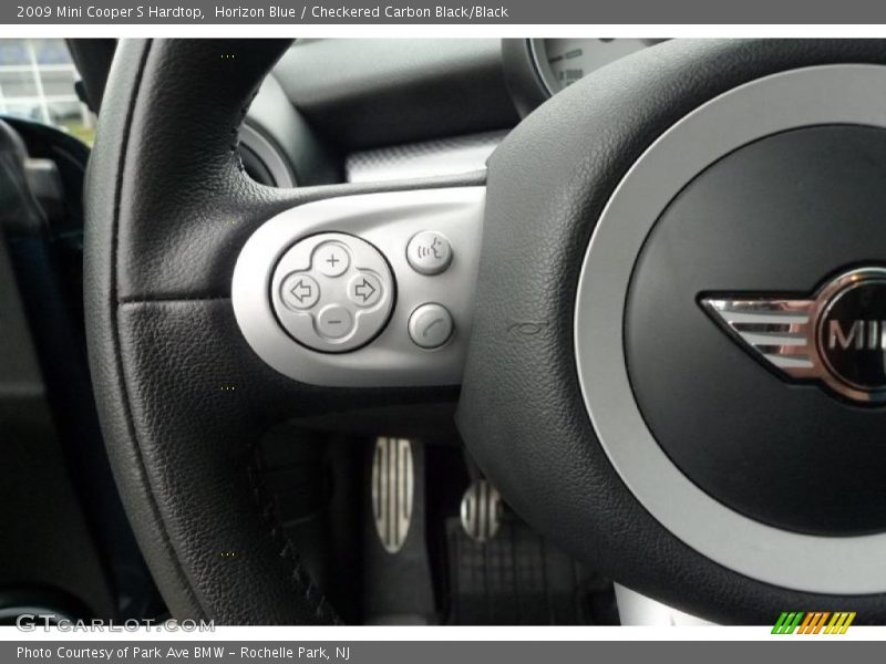 Horizon Blue / Checkered Carbon Black/Black 2009 Mini Cooper S Hardtop