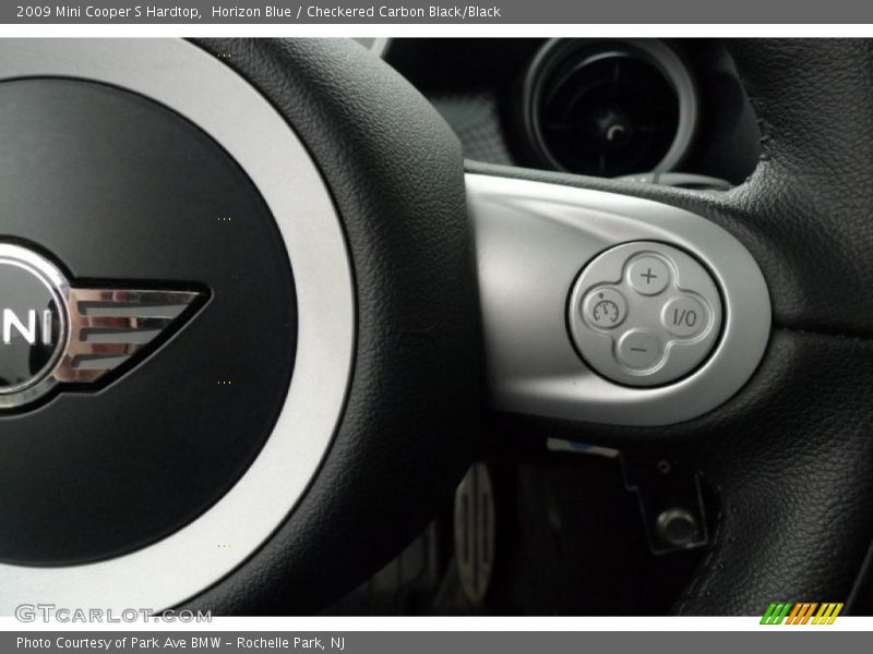 Horizon Blue / Checkered Carbon Black/Black 2009 Mini Cooper S Hardtop