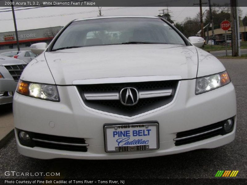 White Diamond Pearl / Taupe 2008 Acura TL 3.2