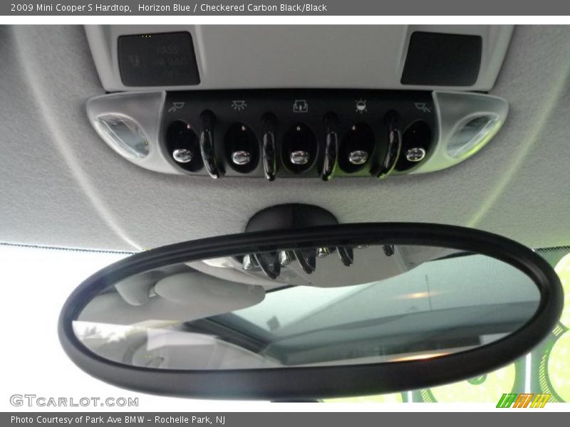Horizon Blue / Checkered Carbon Black/Black 2009 Mini Cooper S Hardtop