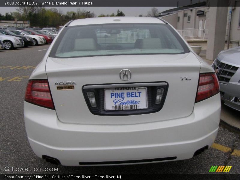 White Diamond Pearl / Taupe 2008 Acura TL 3.2
