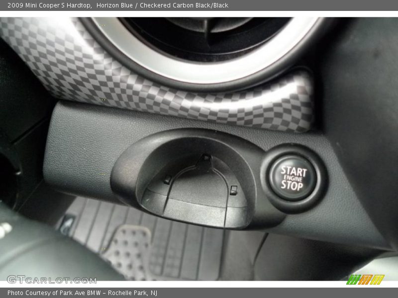 Horizon Blue / Checkered Carbon Black/Black 2009 Mini Cooper S Hardtop