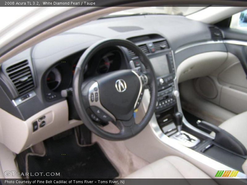 White Diamond Pearl / Taupe 2008 Acura TL 3.2