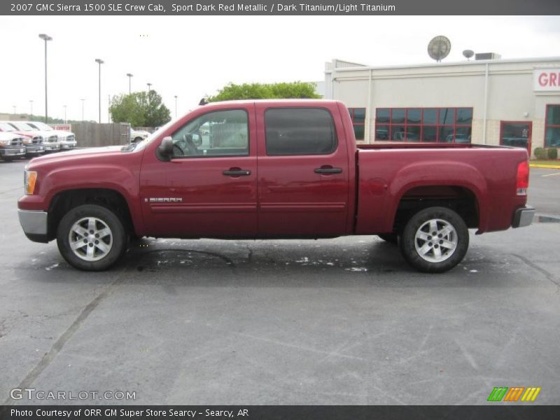 Sport Dark Red Metallic / Dark Titanium/Light Titanium 2007 GMC Sierra 1500 SLE Crew Cab