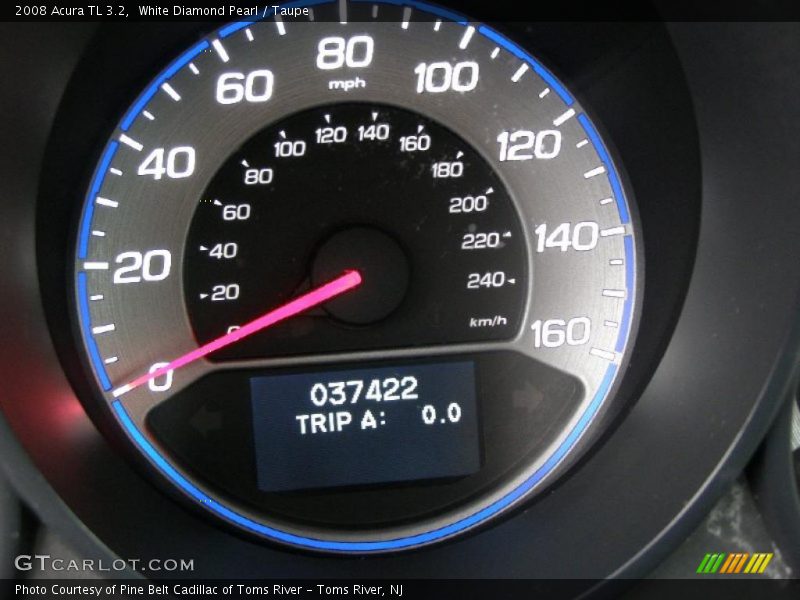 White Diamond Pearl / Taupe 2008 Acura TL 3.2