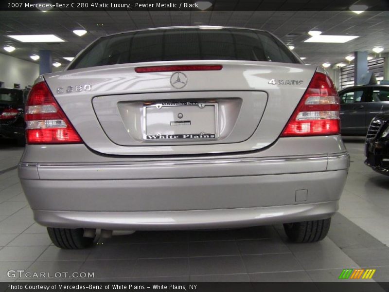 Pewter Metallic / Black 2007 Mercedes-Benz C 280 4Matic Luxury